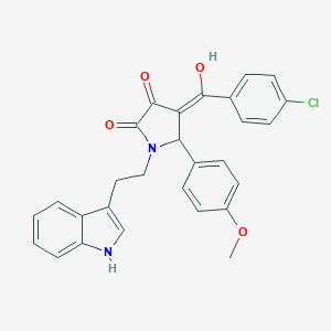 molecular formula C28H23ClN2O4 B282265 4-(4-chlorobenzoyl)-3-hydroxy-1-[2-(1H-indol-3-yl)ethyl]-5-(4-methoxyphenyl)-1,5-dihydro-2H-pyrrol-2-one 