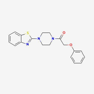 molecular formula C19H19N3O2S B2822650 1-(4-(Benzo[d]thiazol-2-yl)piperazin-1-yl)-2-phenoxyethanone CAS No. 681162-18-5