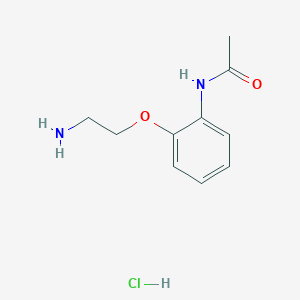 molecular formula C10H15ClN2O2 B2822653 N-[2-(2-氨基乙氧)苯基]乙酰胺；盐酸盐 CAS No. 263410-02-2