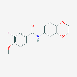 3-fluoro-4-methoxy-N-(octahydrobenzo[b][1,4]dioxin-6-yl)benzamide