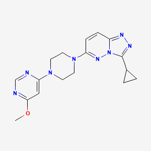 4-(4-{3-Cyclopropyl-[1,2,4]triazolo[4,3-b]pyridazin-6-yl}piperazin-1-yl)-6-methoxypyrimidine