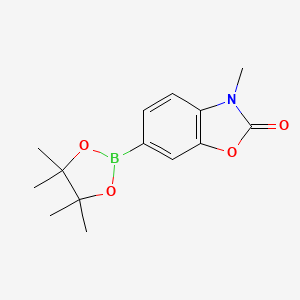 molecular formula C14H18BNO4 B2822665 3-Methyl-6-(4,4,5,5-tetramethyl-1,3,2-dioxaborolan-2-yl)benzo[d]oxazol-2(3H)-one CAS No. 1016641-53-4