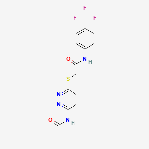 2-((6-acetamidopyridazin-3-yl)thio)-N-(4-(trifluoromethyl)phenyl)acetamide