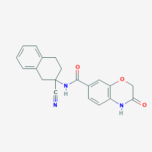 N-(2-Cyano-3,4-dihydro-1H-naphthalen-2-yl)-3-oxo-4H-1,4-benzoxazine-7-carboxamide