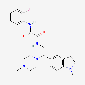 N1-(2-fluorophenyl)-N2-(2-(1-methylindolin-5-yl)-2-(4-methylpiperazin-1-yl)ethyl)oxalamide