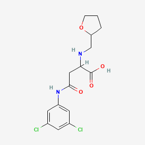 4-((3,5-Dichlorophenyl)amino)-4-oxo-2-(((tetrahydrofuran-2-yl)methyl)amino)butanoic acid