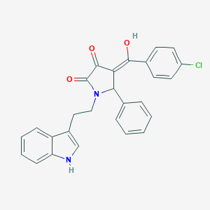 molecular formula C27H21ClN2O3 B282269 4-[(4-chlorophenyl)carbonyl]-3-hydroxy-1-[2-(1H-indol-3-yl)ethyl]-5-phenyl-1,5-dihydro-2H-pyrrol-2-one 