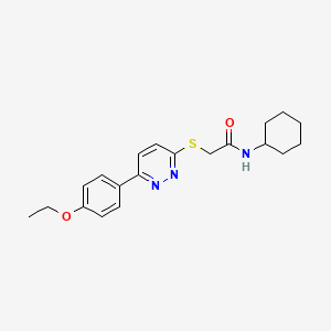molecular formula C20H25N3O2S B2822709 N-cyclohexyl-2-[[6-(4-ethoxyphenyl)-3-pyridazinyl]thio]acetamide CAS No. 896054-15-2