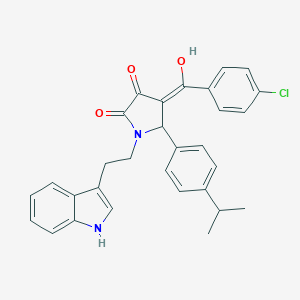 4-(4-chlorobenzoyl)-3-hydroxy-1-[2-(1H-indol-3-yl)ethyl]-5-(4-isopropylphenyl)-1,5-dihydro-2H-pyrrol-2-one