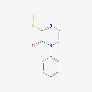 molecular formula C11H10N2OS B2822711 3-(Methylsulfanyl)-1-phenyl-1,2-dihydropyrazin-2-one CAS No. 2415499-56-6