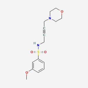 molecular formula C15H20N2O4S B2822712 3-甲氧基-N-(4-吗啉丁-2-炔-1-基)苯磺酰胺 CAS No. 1396802-71-3