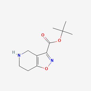 molecular formula C11H16N2O3 B2822713 Tert-butyl 4,5,6,7-tetrahydro-[1,2]oxazolo[4,5-c]pyridine-3-carboxylate CAS No. 2248328-96-1