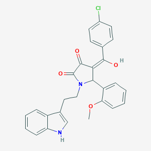 4-(4-chlorobenzoyl)-3-hydroxy-1-[2-(1H-indol-3-yl)ethyl]-5-(2-methoxyphenyl)-1,5-dihydro-2H-pyrrol-2-one