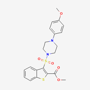 molecular formula C21H22N2O5S2 B2822730 Methyl 3-{[4-(4-methoxyphenyl)piperazin-1-yl]sulfonyl}-1-benzothiophene-2-carboxylate CAS No. 899725-36-1