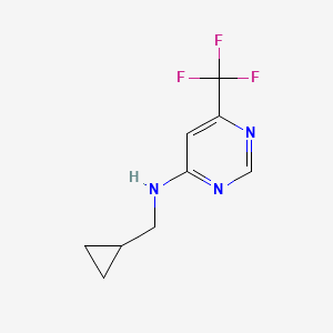 molecular formula C9H10F3N3 B2822738 N-(cyclopropylmethyl)-6-(trifluoromethyl)pyrimidin-4-amine CAS No. 2001583-38-4