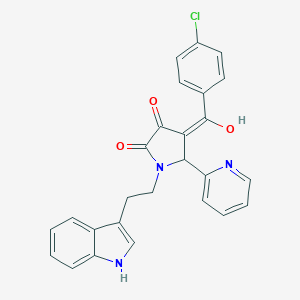molecular formula C26H20ClN3O3 B282274 4-(4-chlorobenzoyl)-3-hydroxy-1-[2-(1H-indol-3-yl)ethyl]-5-(2-pyridinyl)-1,5-dihydro-2H-pyrrol-2-one 