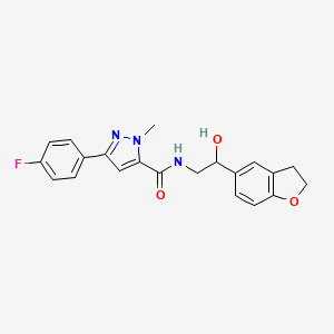 N-(2-(2,3-dihydrobenzofuran-5-yl)-2-hydroxyethyl)-3-(4-fluorophenyl)-1-methyl-1H-pyrazole-5-carboxamide