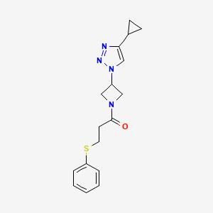 1-[3-(4-cyclopropyl-1H-1,2,3-triazol-1-yl)azetidin-1-yl]-3-(phenylsulfanyl)propan-1-one