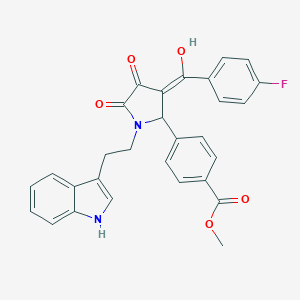 methyl 4-{3-[(4-fluorophenyl)carbonyl]-4-hydroxy-1-[2-(1H-indol-3-yl)ethyl]-5-oxo-2,5-dihydro-1H-pyrrol-2-yl}benzoate