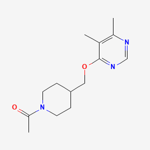 1-(4-(((5,6-Dimethylpyrimidin-4-yl)oxy)methyl)piperidin-1-yl)ethan-1-one