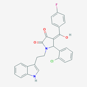 5-(2-chlorophenyl)-4-(4-fluorobenzoyl)-3-hydroxy-1-[2-(1H-indol-3-yl)ethyl]-1,5-dihydro-2H-pyrrol-2-one