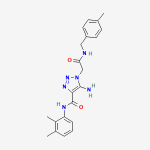 molecular formula C21H24N6O2 B2822778 5-amino-N-(2,3-dimethylphenyl)-1-[2-[(4-methylphenyl)methylamino]-2-oxoethyl]triazole-4-carboxamide CAS No. 901008-31-9