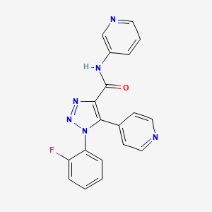 molecular formula C19H13FN6O B2822799 1-(2-fluorophenyl)-N-(pyridin-3-yl)-5-(pyridin-4-yl)-1H-1,2,3-triazole-4-carboxamide CAS No. 1798458-12-4