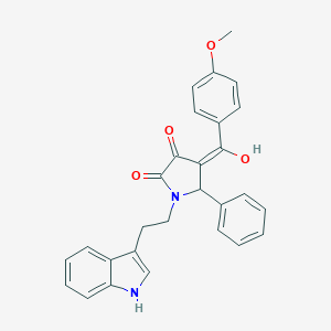 3-hydroxy-1-[2-(1H-indol-3-yl)ethyl]-4-(4-methoxybenzoyl)-5-phenyl-1,5-dihydro-2H-pyrrol-2-one