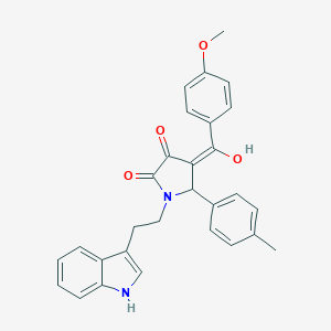 3-hydroxy-1-[2-(1H-indol-3-yl)ethyl]-4-(4-methoxybenzoyl)-5-(4-methylphenyl)-1,5-dihydro-2H-pyrrol-2-one