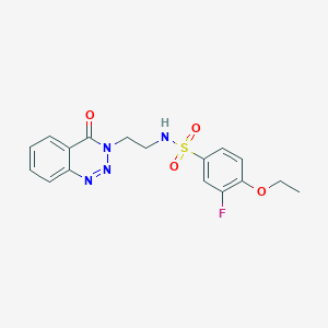 molecular formula C17H17FN4O4S B2822830 4-乙氧基-3-氟-N-(2-(4-氧代苯并[d][1,2,3]噻嗪-3(4H)-基)乙基)苯磺酰胺 CAS No. 1904185-07-4