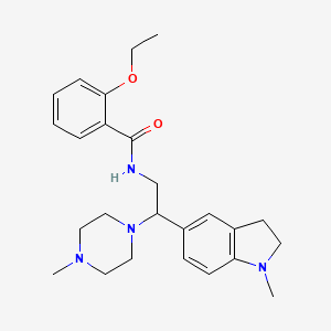 2-ethoxy-N-(2-(1-methylindolin-5-yl)-2-(4-methylpiperazin-1-yl)ethyl)benzamide