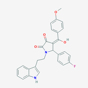 5-(4-fluorophenyl)-3-hydroxy-1-[2-(1H-indol-3-yl)ethyl]-4-(4-methoxybenzoyl)-1,5-dihydro-2H-pyrrol-2-one