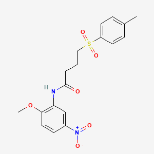 molecular formula C18H20N2O6S B2822847 N-(2-甲氧基-5-硝基苯基)-4-对甲苯基丁酰胺 CAS No. 941987-16-2