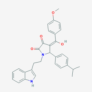 3-hydroxy-1-[2-(1H-indol-3-yl)ethyl]-5-(4-isopropylphenyl)-4-(4-methoxybenzoyl)-1,5-dihydro-2H-pyrrol-2-one