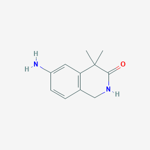 B2822854 6-Amino-4,4-dimethyl-1,2-dihydroisoquinolin-3(4H)-one CAS No. 1934693-80-7