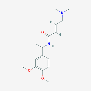 molecular formula C16H24N2O3 B2822868 (E)-N-[1-(3,4-Dimethoxyphenyl)ethyl]-4-(dimethylamino)but-2-enamide CAS No. 2411331-53-6