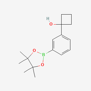 molecular formula C16H23BO3 B2822869 1-(3-(4,4,5,5-四甲基-1,3,2-二氧杂硼杂环戊-2-基)苯基)环丁醇 CAS No. 2304635-30-9