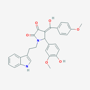 molecular formula C29H26N2O6 B282287 3-hydroxy-5-(4-hydroxy-3-methoxyphenyl)-1-[2-(1H-indol-3-yl)ethyl]-4-[(4-methoxyphenyl)carbonyl]-1,5-dihydro-2H-pyrrol-2-one 