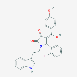 5-(2-fluorophenyl)-3-hydroxy-1-[2-(1H-indol-3-yl)ethyl]-4-(4-methoxybenzoyl)-1,5-dihydro-2H-pyrrol-2-one