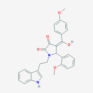 3-hydroxy-1-[2-(1H-indol-3-yl)ethyl]-4-(4-methoxybenzoyl)-5-(2-methoxyphenyl)-1,5-dihydro-2H-pyrrol-2-one