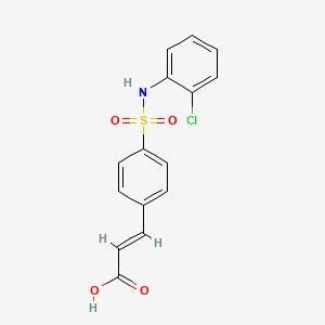 molecular formula C15H12ClNO4S B2822905 3-{4-[(2-Chlorophenyl)sulfamoyl]phenyl}prop-2-enoic acid CAS No. 379729-51-8