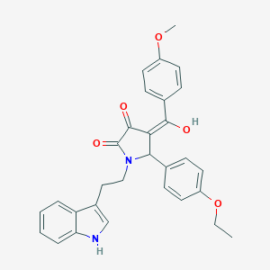 molecular formula C30H28N2O5 B282291 5-(4-ethoxyphenyl)-3-hydroxy-1-[2-(1H-indol-3-yl)ethyl]-4-(4-methoxybenzoyl)-1,5-dihydro-2H-pyrrol-2-one 