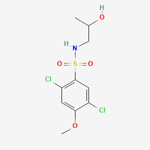 molecular formula C10H13Cl2NO4S B2822912 2,5-dichloro-N-(2-hydroxypropyl)-4-methoxybenzenesulfonamide CAS No. 1087646-37-4