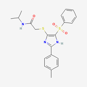 N-(methylethyl)-2-[2-(4-methylphenyl)-4-(phenylsulfonyl)imidazol-5-ylthio]acet amide
