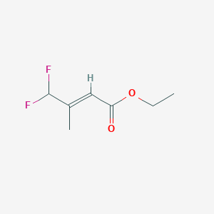 molecular formula C7H10F2O2 B2822915 (E)-3-(Difluoromethyl)-2-butenoic acid ethyl ester CAS No. 143266-32-4