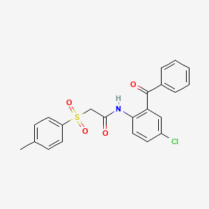 molecular formula C22H18ClNO4S B2822929 N-[4-氯-2-(苯基羰基)苯基]-2-[(4-甲基苯基)磺酰基]乙酰胺 CAS No. 878986-60-8