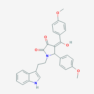 3-hydroxy-1-[2-(1H-indol-3-yl)ethyl]-4-(4-methoxybenzoyl)-5-(4-methoxyphenyl)-1,5-dihydro-2H-pyrrol-2-one