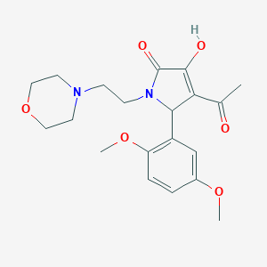 molecular formula C20H26N2O6 B282294 4-acetyl-5-(2,5-dimethoxyphenyl)-3-hydroxy-1-[2-(4-morpholinyl)ethyl]-1,5-dihydro-2H-pyrrol-2-one 