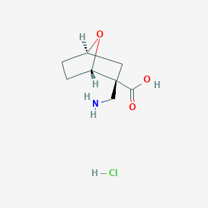 molecular formula C8H14ClNO3 B2822965 (1S,2R,4R)-2-(氨基甲基)-7-氧杂双环[2.2.1]庚烷-2-羧酸；盐酸盐 CAS No. 2243511-81-9