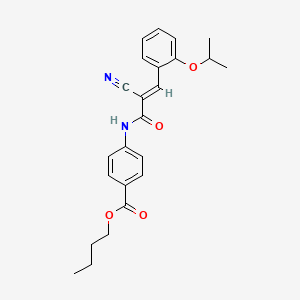 molecular formula C24H26N2O4 B2822967 Butyl 4-{[2-cyano-3-(2-isopropoxyphenyl)acryloyl]amino}benzoate CAS No. 465513-48-8